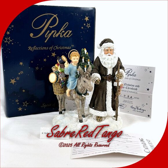 Pipka Reflections Of Christmas St Nicholas Christkind Ltd Ed Figurine COA #11342 - Picture 1 of 11